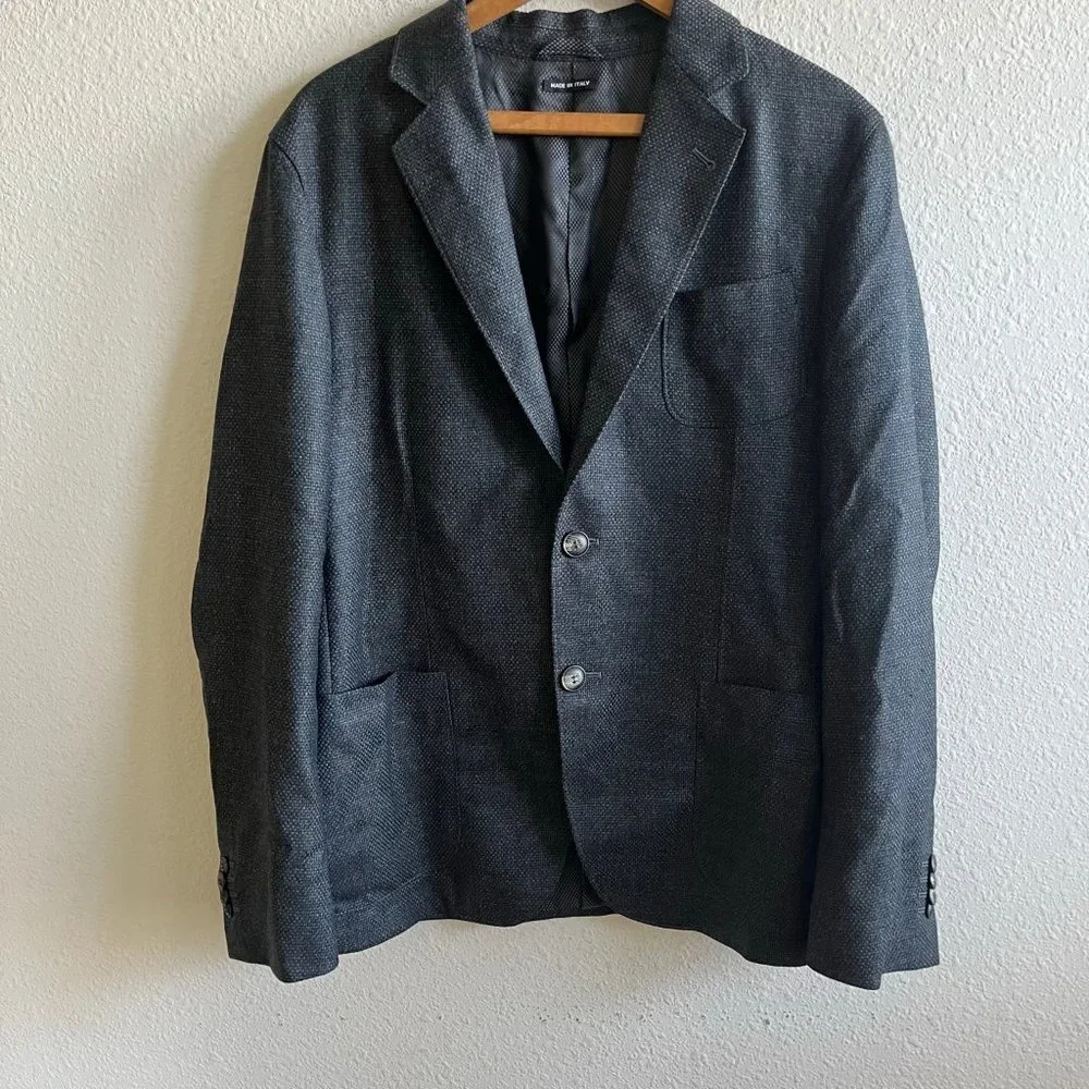 Giorgio Armani Men's Dark Grey Upton Jacket Blazer Size 40R Made in Italy